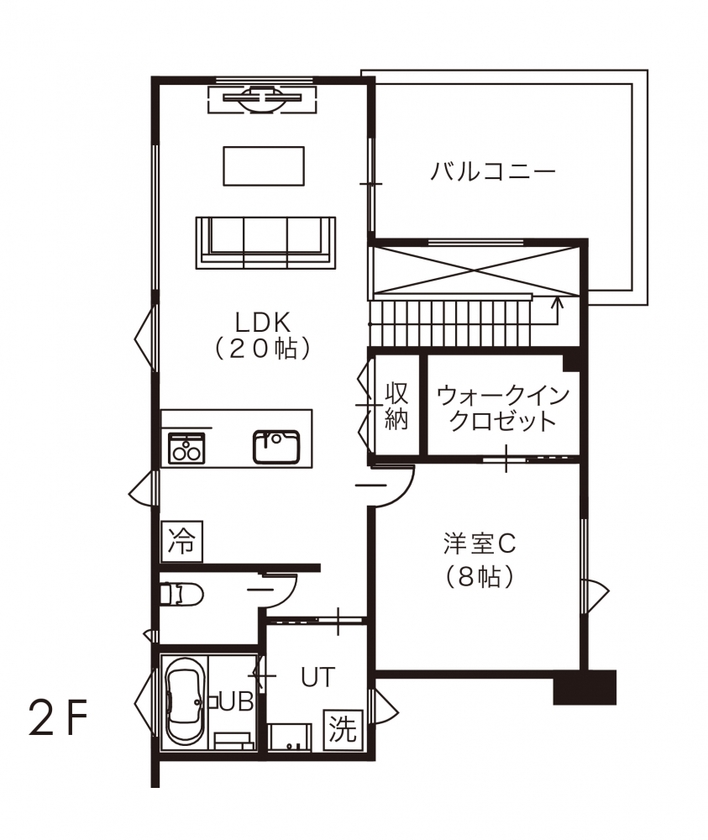バリューホーム 【2500～3000万円】外観はクールに、室内は温もりあふれる無垢で仕上げた「愛車と暮らす」家の間取り図（3LDK）