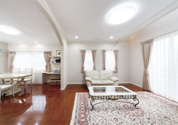 山栄ホーム　リゾートな家　(重量木骨の家) 【洋風/高耐震/注文住宅】断熱・遮音性の高い住宅を耐震構法・SE構法で実現！の建築実例画像3