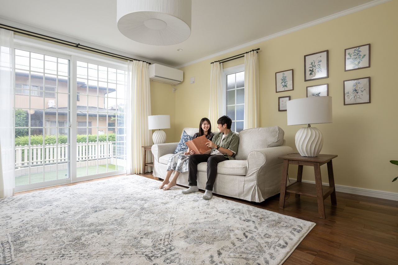 山栄ホーム　リゾートな家　(重量木骨の家) 【城陽市/3000万円台/耐震住宅/図面あり】伝統が息づくアーリーアメリカンな家。若い夫婦の夢をかたちにの建築実例画像3