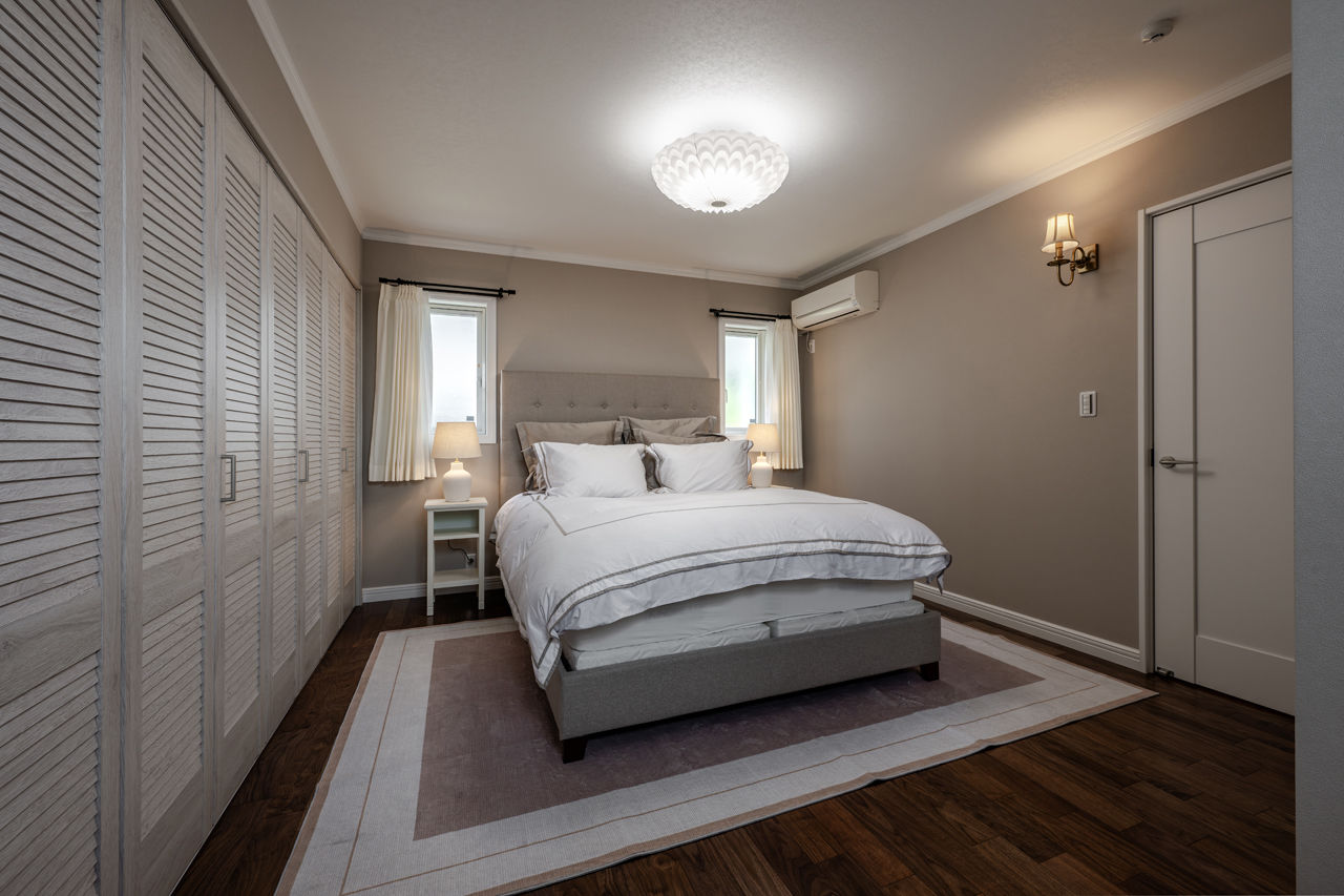 山栄ホーム　リゾートな家　(重量木骨の家) 【城陽市/3000万円台/耐震住宅/図面あり】伝統が息づくアーリーアメリカンな家。若い夫婦の夢をかたちにの建築実例画像9