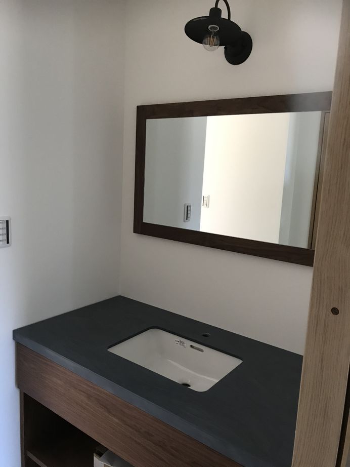 メイクハウス（大川市・柳川市） 【筑後市4LDK /1500-1999万円/長期優良住宅/平屋】ブラックのシックな外壁と造作洗面台のある家の建築実例画像9