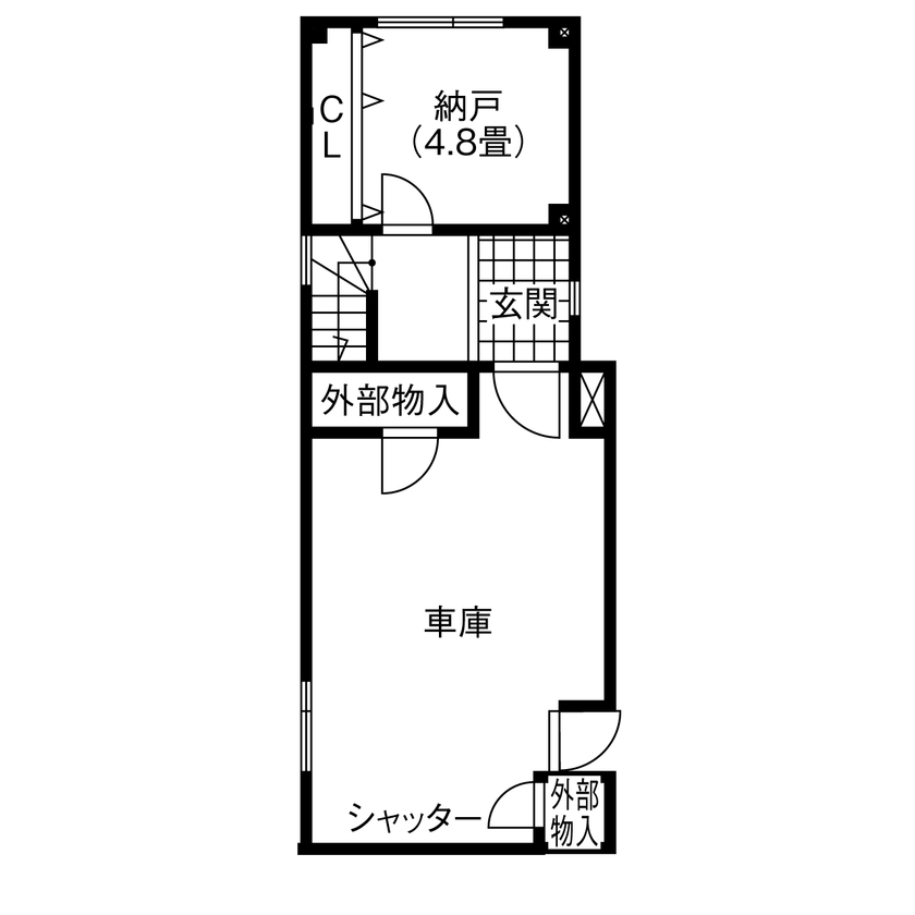 住まいるLABO 【3600万円｜土地21.5坪＆3階建て＋ビルトインガレージ】都心の狭小地がデザイン空間に！高い設計力を実感の間取り図（4LDK）1階