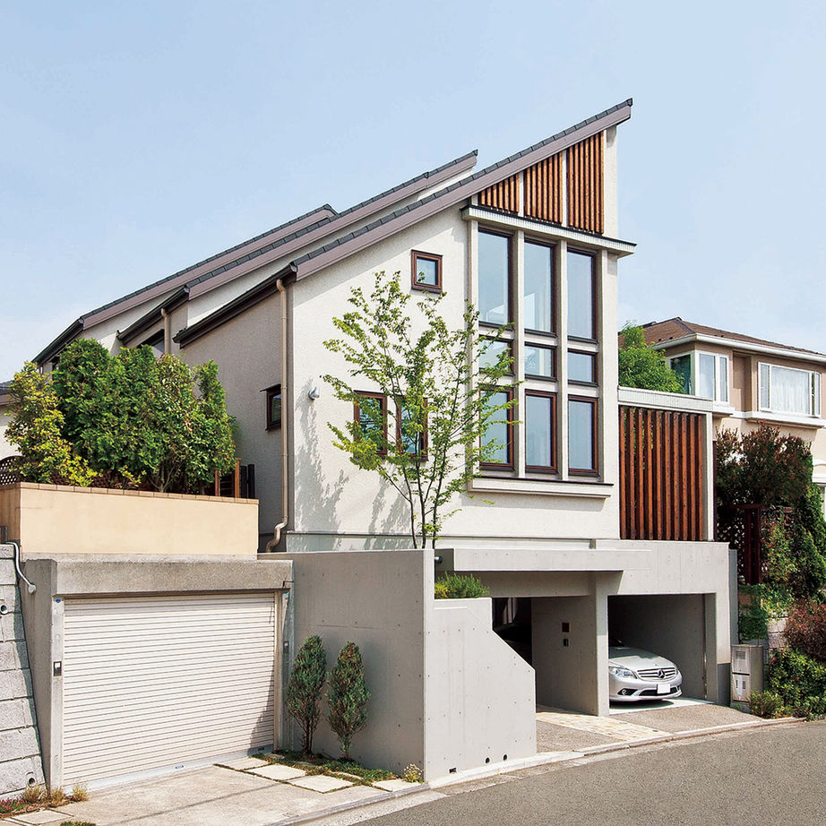 三井ホーム 【50坪台/間取り図有/ビルトインガレージ】窓からの光と緑が室内に溢れ、全館空調で家中がいつも快適の建築実例画像2