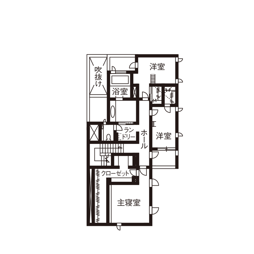 三井ホーム 【地下付き/間取り図有/ビルトインガレージ】木やタイルにこだわり、引き算の美学で住まいをデザインの間取り図（5LDK）2階