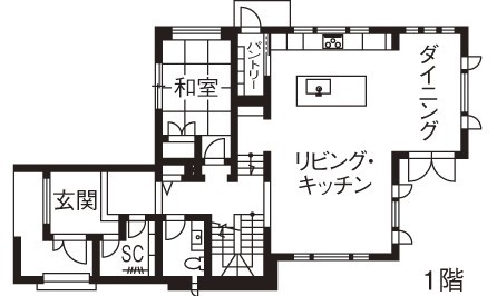三井ホーム 【屋上バルコニー/間取り図有/５LDK】豊かな質感に包まれた上質な住まいの間取り図（5K以上）１階