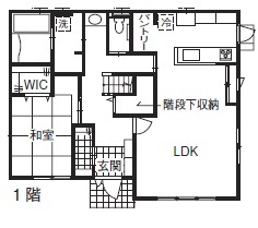 和奏建設〔わかなけんせつ〕 信頼できる担当と一緒に叶えた、一年中快適な外張り断熱の家の間取り図（4LDK）1階