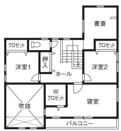 和奏建設〔わかなけんせつ〕 吹き抜けの開放感がお気に入り！猫と暮らす1年中快適な家の間取り図（4LDK）2階