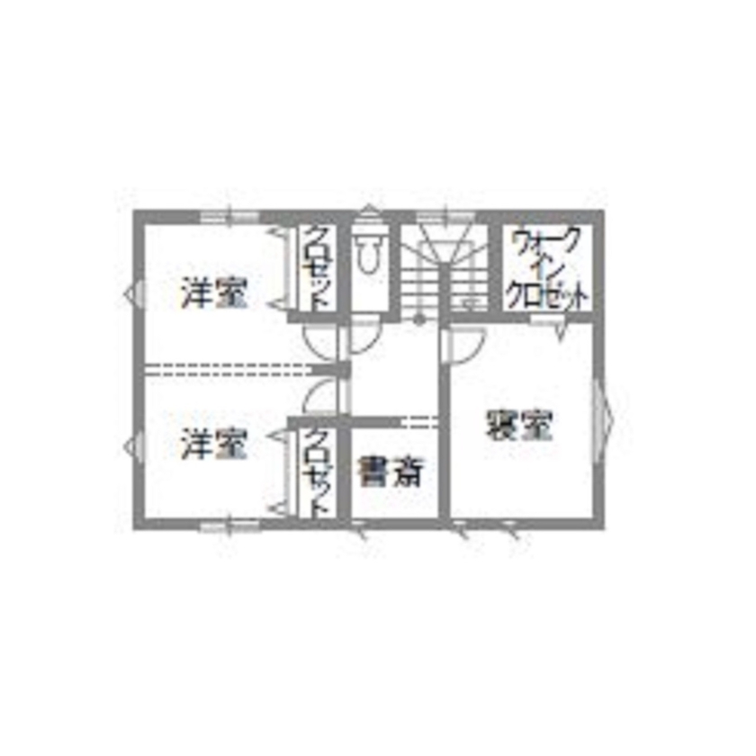 和奏建設〔わかなけんせつ〕 家族の団らんと家事効率を大切に。広がり空間でも外張り断熱で快適！の間取り図（4LDK（将来間仕切り））2階