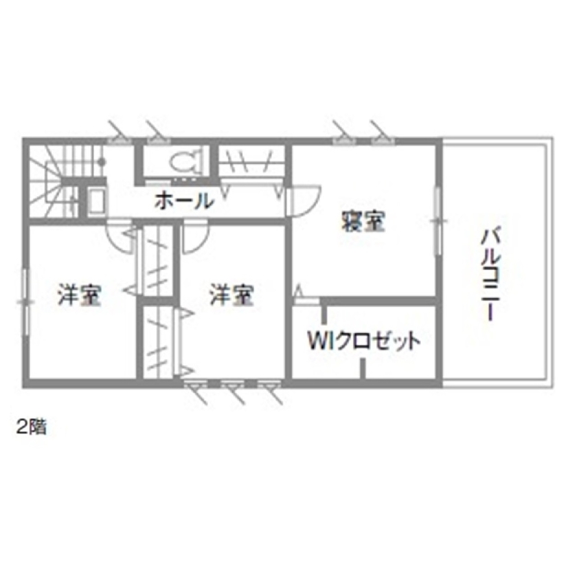 和奏建設〔わかなけんせつ〕 親切で親身な、温かな対応が決め手。季節を問わず快適なガレージハウスの間取り図（4LDK）2階