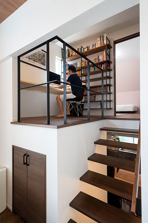ファーストステージ　一級建築士事務所 【1600万台/敷地18坪/多層階/駐車場なし】半地下＆スキップフロアの家の建築実例画像9