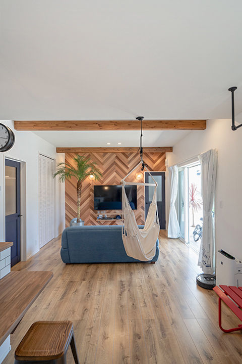 ファーストステージ　一級建築士事務所 【1900万台/リゾート/ハンモック/タイル/】ヤシが似合うカリフォルニアスタイルの家の建築実例画像4