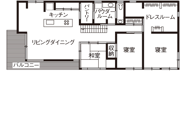 シーキューブ 【坪70万円台/間取図有】内と外をつなぎ、個と家族をつなぐ。設計士と創る家族に寄り添う住まいの間取り図（5LDK+LDK＋ピアノ室）2階