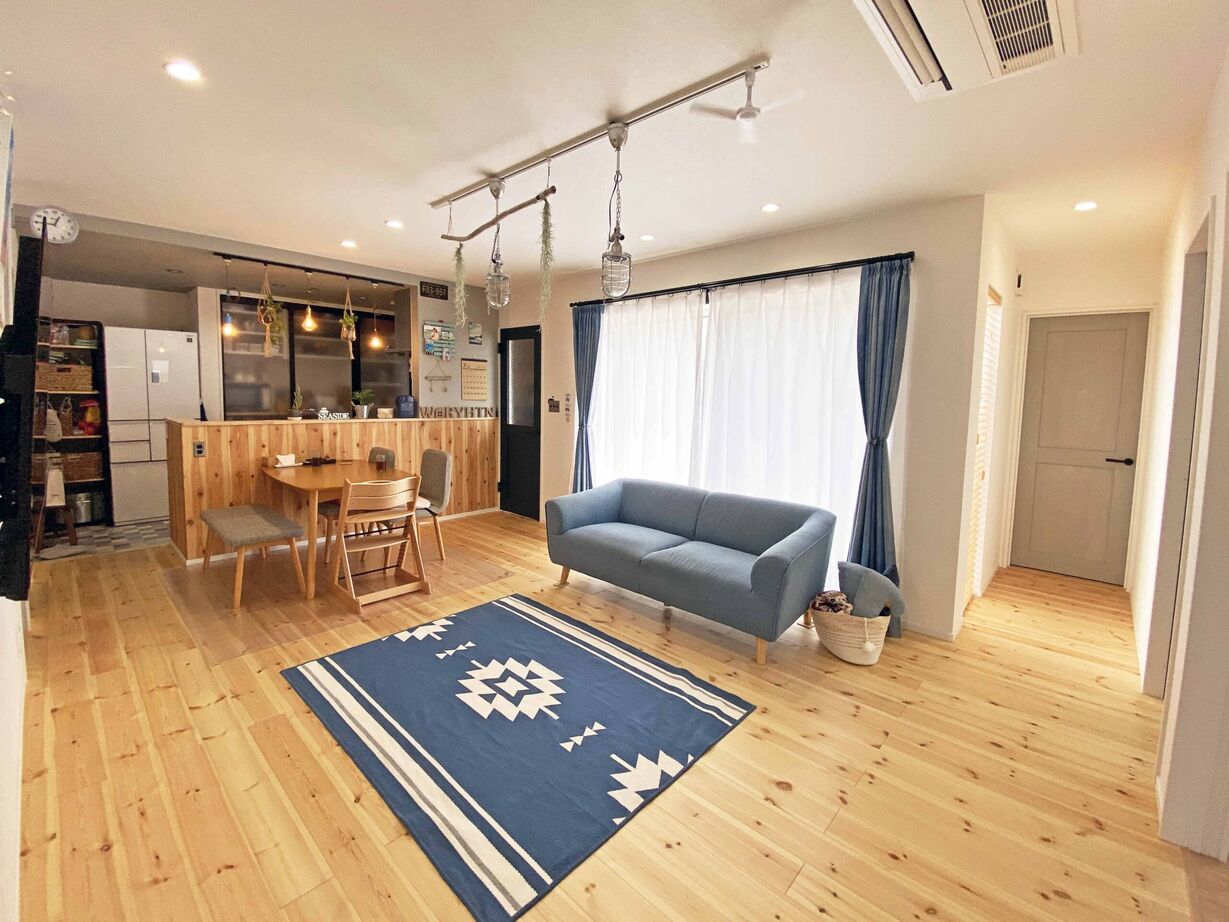 シーキューブ 【羽曳野市／約26坪の平屋／４LDK】ラクラク家事動線。ウッドデッキのある西海岸風の平屋の建築実例画像8