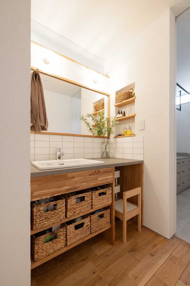 テクノホーム 【間取り図有】完成された美しさを放つ外観とLDK が吹き抜ける開放的な家の建築実例画像6