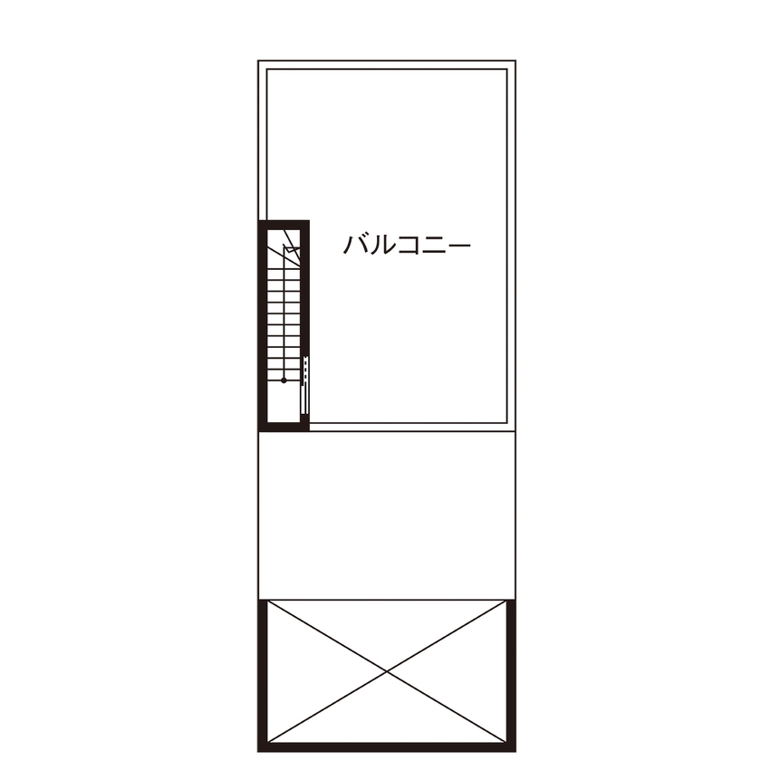 ハビの家 【41.4坪/ガレージ/間取り有】床、壁、梁で「額」を創り、景色を絵画に見立てたオーシャンビューの家の間取り図（2LDK）屋上