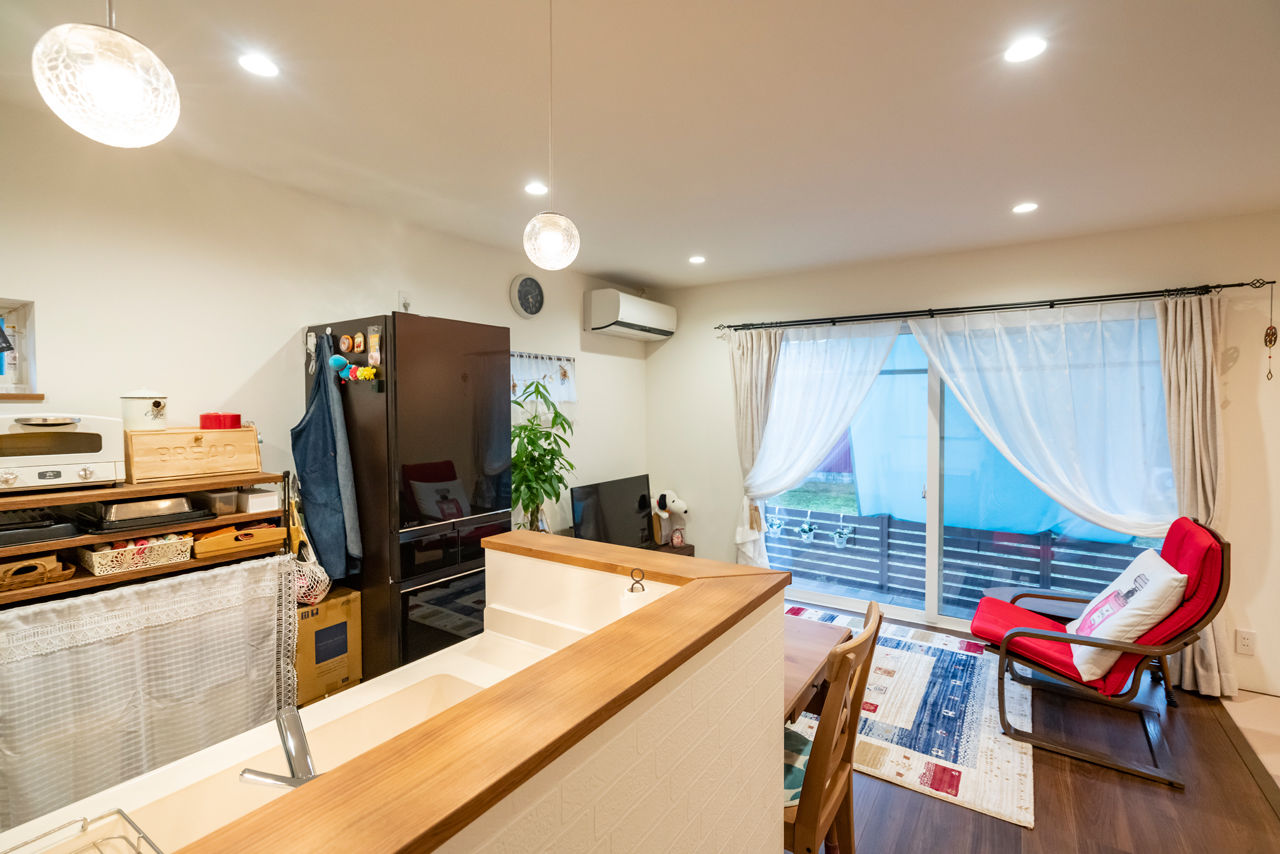 クレバリーホーム/住生活研究所 【平屋｜1000万円台｜間取り有】コンパクトでもLDKは広々！働く「おひとりさま」のカフェ風家事ラク平屋の建築実例画像6