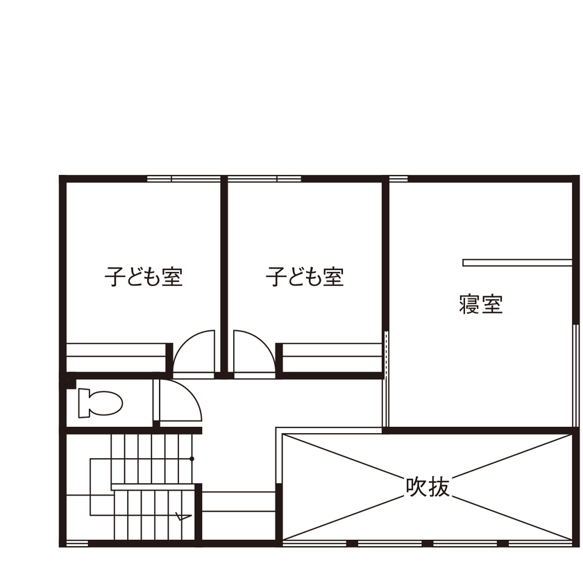 ASOLIE | ミラタップ 【4000万円台・間取り図あり】モノトーンを基調としたラグジュアリー空間の間取り図（3LDK）2階