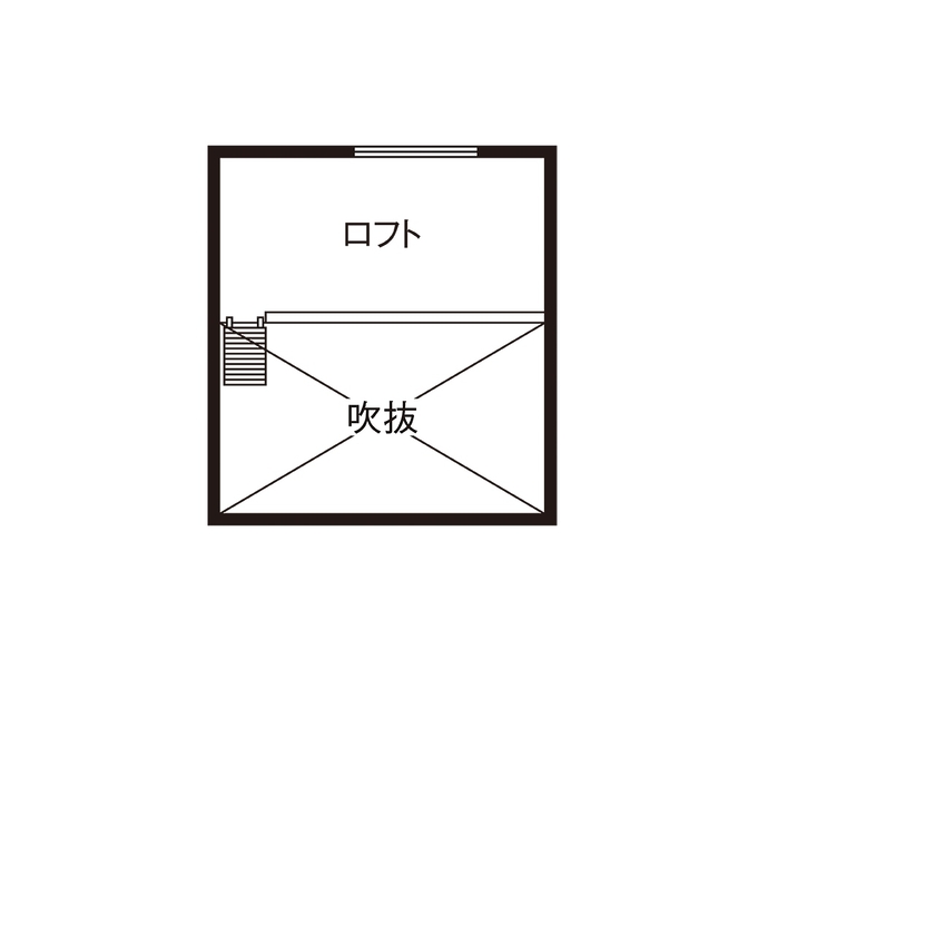 建築のひら木 一級建築士事務所 【UA値0.45 C値0.44/高気密・高断熱住宅】バリアフリーに配慮した快適でスタイリッシュな平屋の住まいの間取り図（3LDK）ロフト