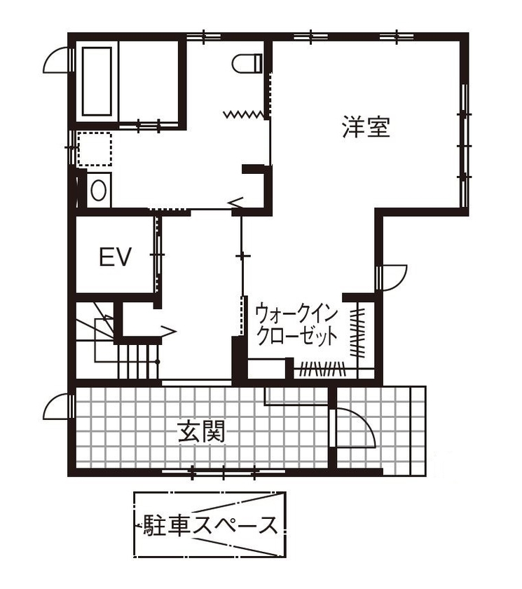 ダイワハウス 【37坪/夫婦/間取り図あり】海を望むリゾート地で心豊かに暮らすご夫婦の家　写真10点掲載の間取り図（2LDK）1階