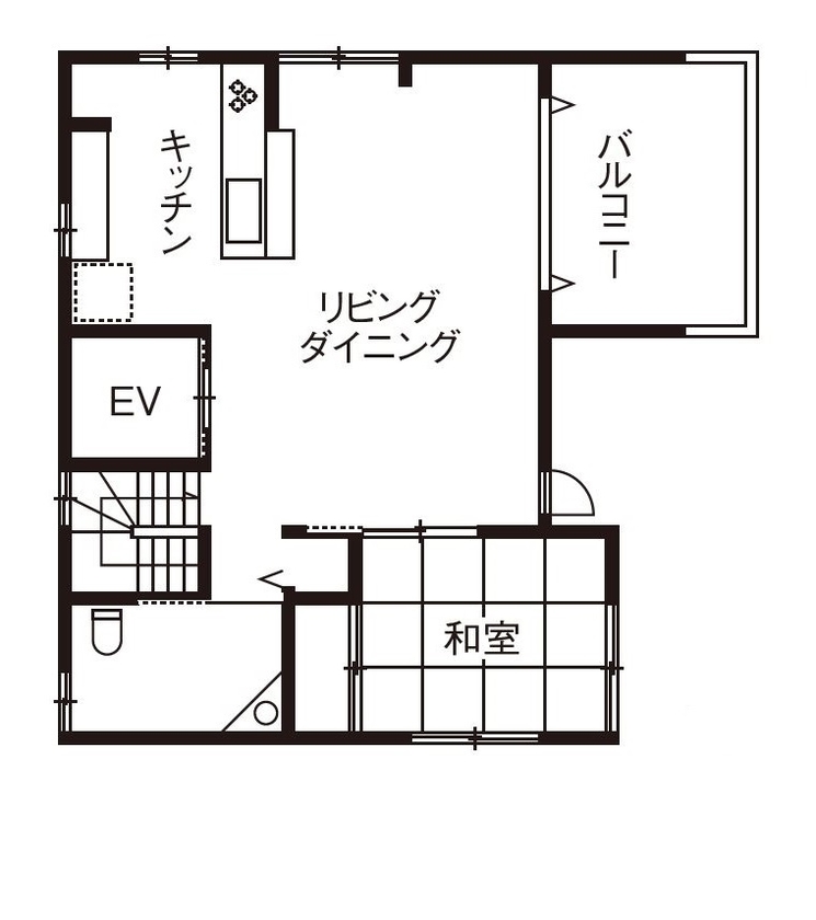 ダイワハウス 【37坪/夫婦/間取り図あり】海を望むリゾート地で心豊かに暮らすご夫婦の家　写真10点掲載の間取り図（2LDK）2階