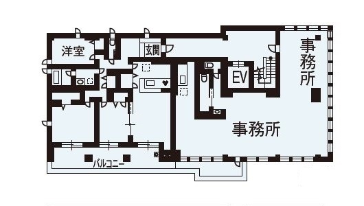 ダイワハウス 【313坪/夫婦+子ども2人/間取り図あり】連続窓が街並みに映える賃貸・事務所併用住宅　写真10点掲載の間取り図（5K以上）2階