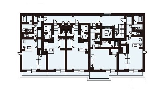 ダイワハウス 【313坪/夫婦+子ども2人/間取り図あり】連続窓が街並みに映える賃貸・事務所併用住宅　写真10点掲載の間取り図（5K以上）3階