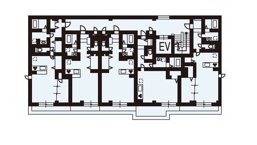 ダイワハウス 【313坪/夫婦+子ども2人/間取り図あり】連続窓が街並みに映える賃貸・事務所併用住宅　写真10点掲載の間取り図（5K以上）4階