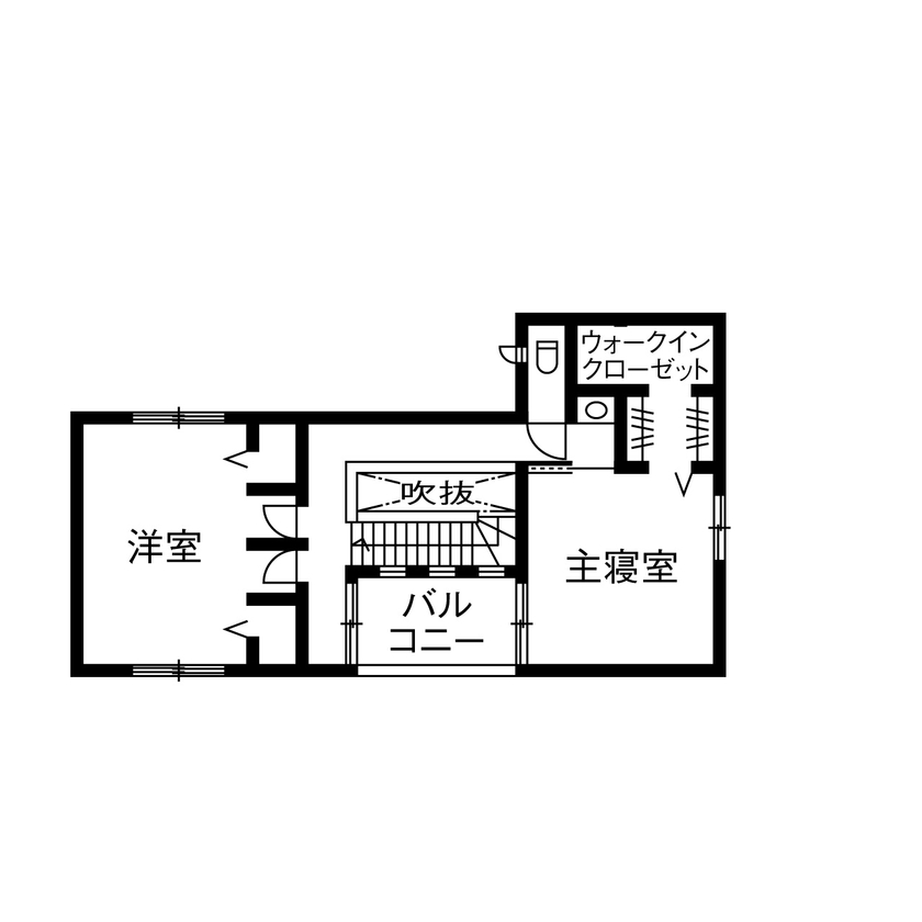 ダイワハウス 【43坪/夫婦＋子ども1人/間取り図あり】古民家の味わい深い佇まいを再現した趣ある家　写真10点掲載の間取り図（3LDK）2階