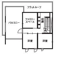 ダイワハウス 【55坪/夫婦＋子ども3人/間取り図あり】都市の家族時間を豊かに育む3階建ての家　写真９点掲載の間取り図（4LDK）3階