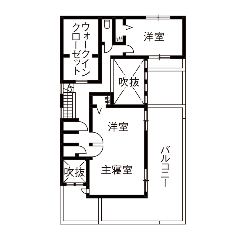 ダイワハウス 【55坪/夫婦＋子ども2人/間取り図あり】　光が訪れる家で、のびやかに子育てを　写真10点掲載の間取り図（3LDK）２階
