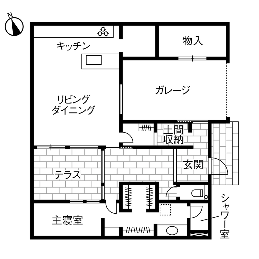 SUUMO】 【34坪/夫婦＋子ども１人/間取り図あり】 陽だまりの中庭を囲む木造平屋の住まい 写真10点掲載 - ダイワハウス の建築実例詳細 |  注文住宅