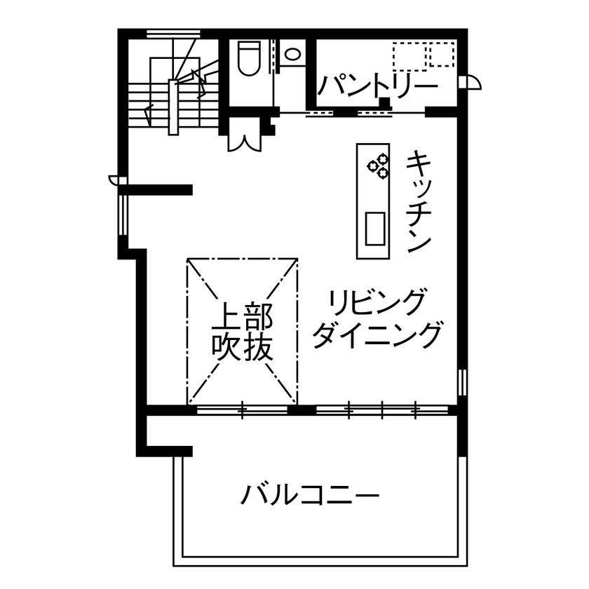 ダイワハウス 【64坪/夫婦＋子ども2人/間取り図あり】青空に囲まれて住まう3階建ての家　写真10点掲載の間取り図（4LDK）2階
