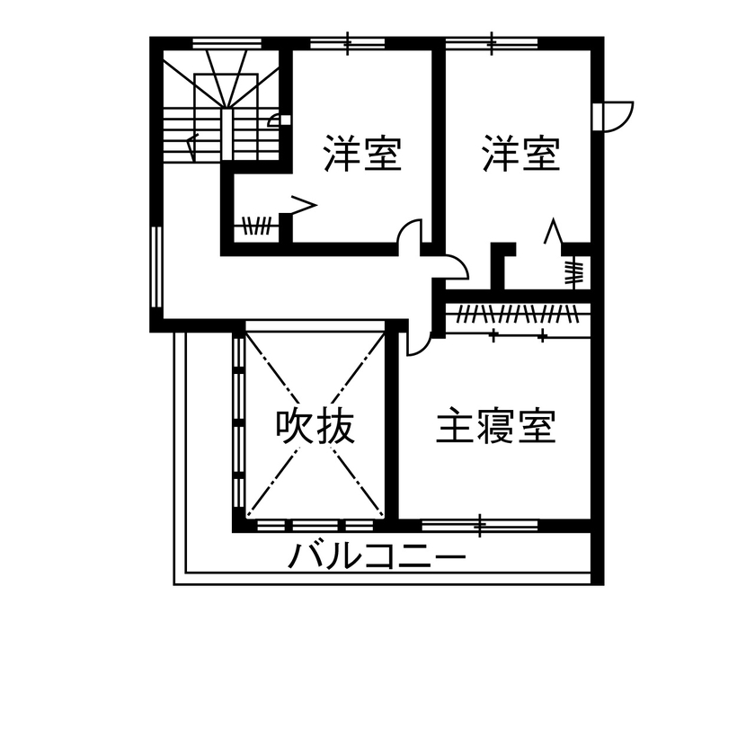 ダイワハウス 【64坪/夫婦＋子ども2人/間取り図あり】青空に囲まれて住まう3階建ての家　写真10点掲載の間取り図（4LDK）3階