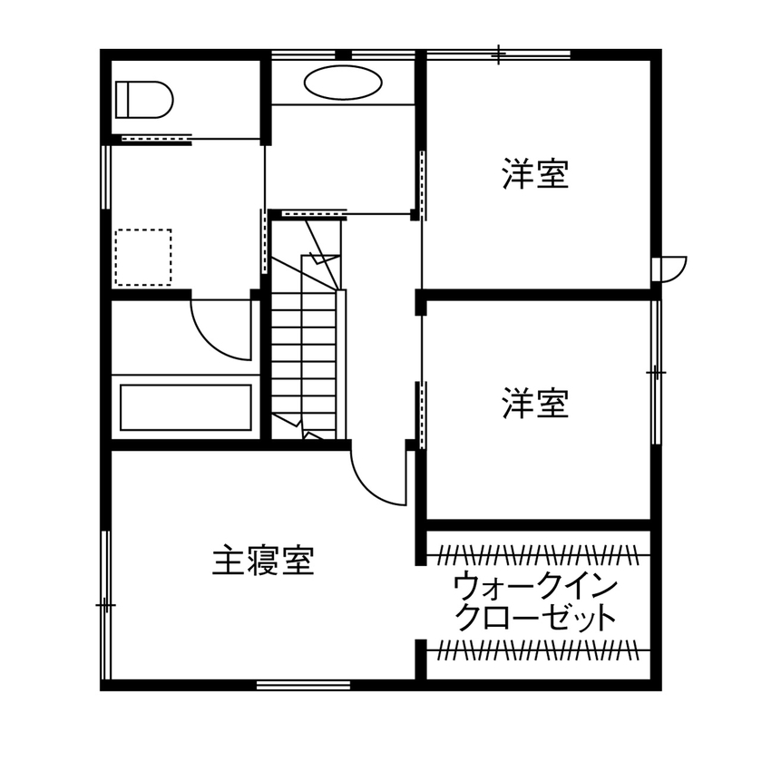 ダイワハウス 【29坪/夫婦＋子ども2人/間取り図あり】シンプルが心地良く暮らしに馴染む住まい　写真10点掲載の間取り図（3LDK）2階