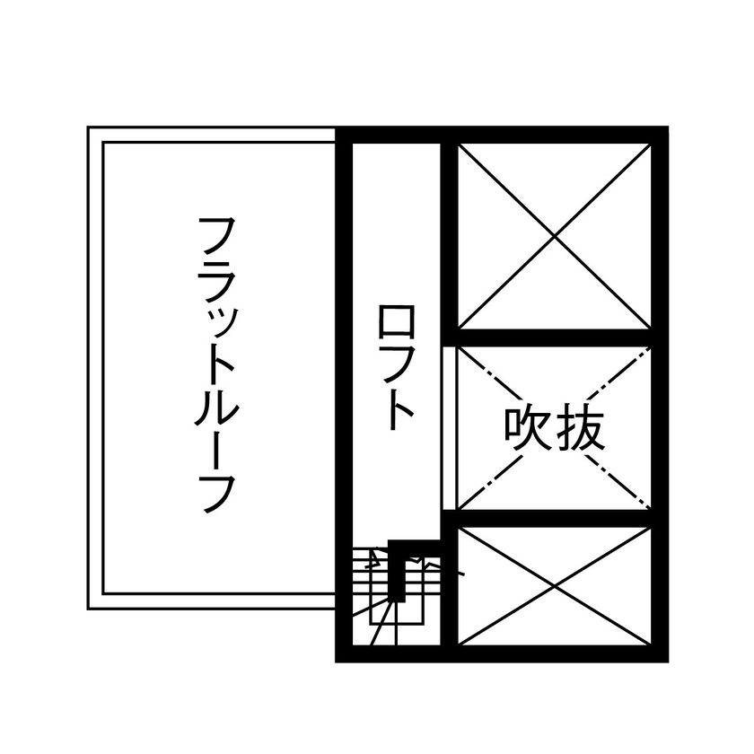ダイワハウス 【54坪/夫婦＋子ども3人/間取り図あり】勾配天井とロフトで遊び心をプラスした家　写真10点掲載の間取り図（2LDK）ロフト
