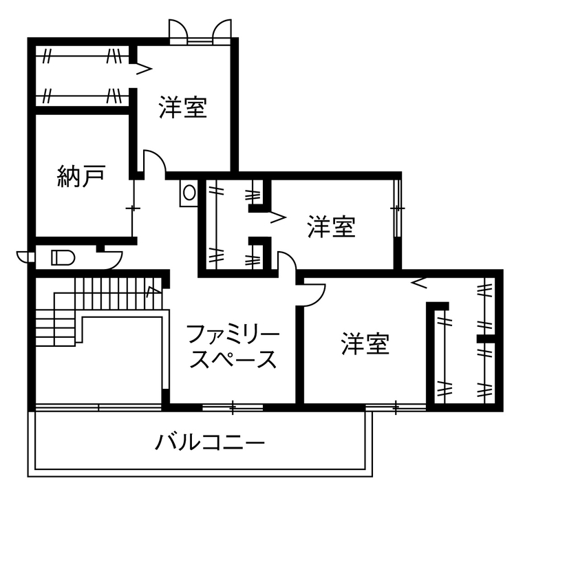 ダイワハウス 【59坪/夫婦/間取り図あり】吹抜けのグリーンルームで緑を愛でる暮らし　写真10点掲載の間取り図（4LDK）2階