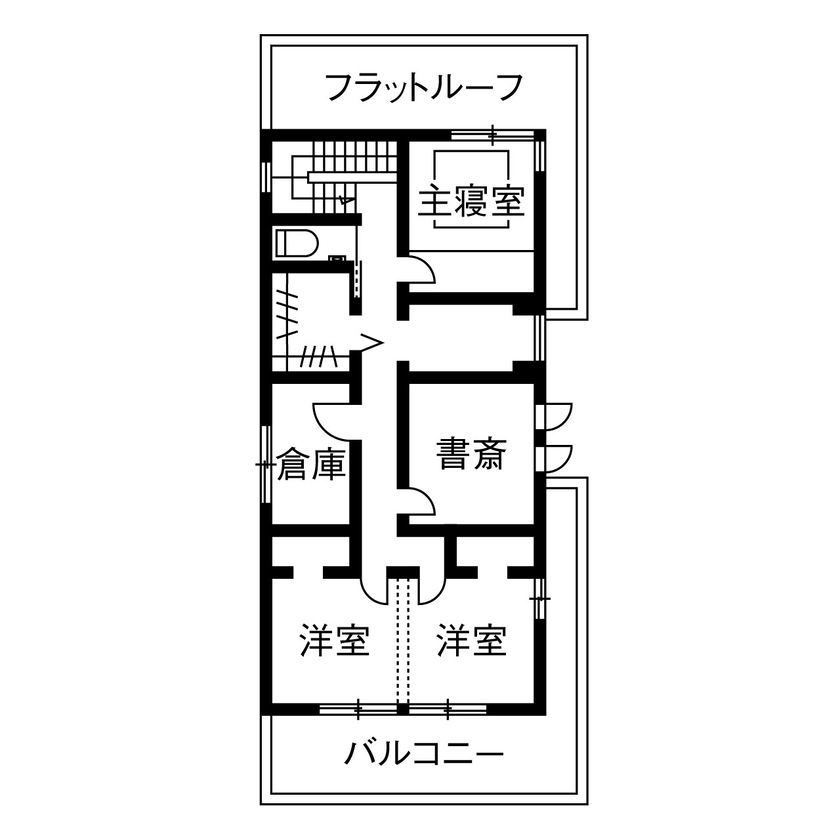 ダイワハウス 【47坪/夫婦＋子ども１人/間取り図あり】サウナで「ととのう」おうち時間を愉しむ暮らし　写真10点掲載の間取り図（2LDK）2階