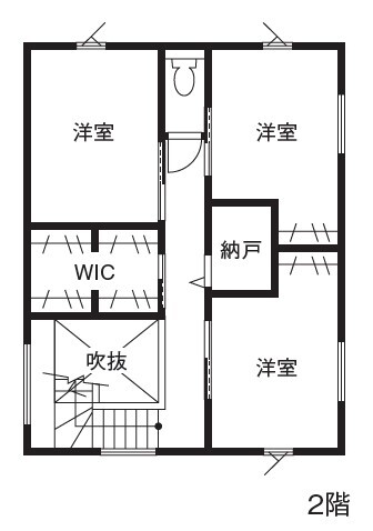 アルネットホーム 【間取り有】猫も人もあたたかく包むやさしい極暖の家の間取り図（3LDK）2階