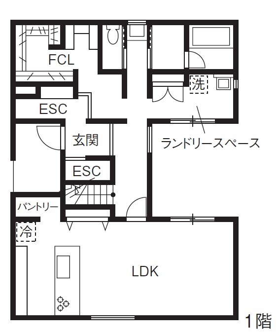 アルネットホーム 【間取り有】中庭の光で猫と日向ぼっこ　まるで美術館な白い邸宅の間取り図（4LDK）1階