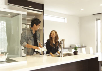 三昭堂 広くて機能的でお洒落に 新婚夫婦の理想も予算内解決の建築実例画像4