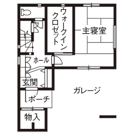 三昭堂 【名古屋市/間取り図/インナーガレージ】3階建てのモデルハウスで確信！30坪の限られた土地に建てた実例の間取り図（3LDK）1階