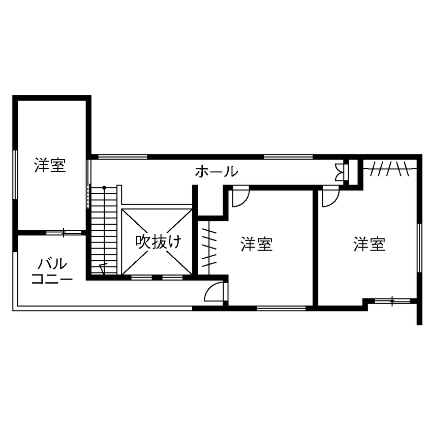 三昭堂 【春日井市/吹き抜け/ペット】プライベートバルコニーを愉しむ家の間取り図（4LDK）2階