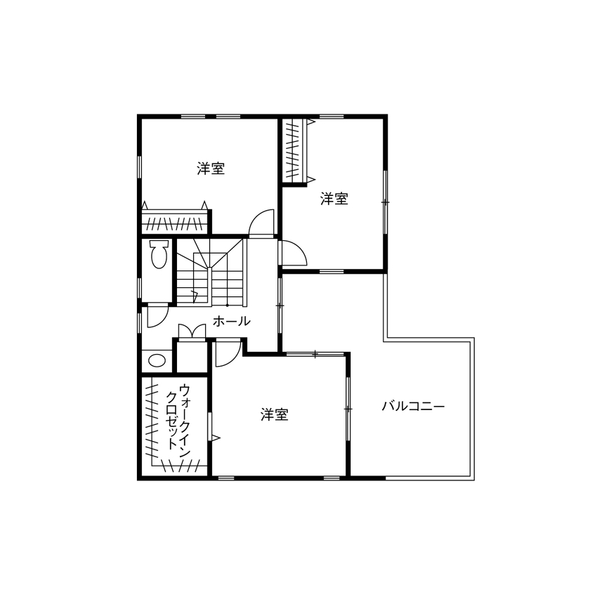ビクトリーホーム 【2000万円台/充実収納/ウッドデッキ/土間玄関/間取り図】カフェ風のナチュラルな雰囲気×ガレージのある家の間取り図（4LDK）2階