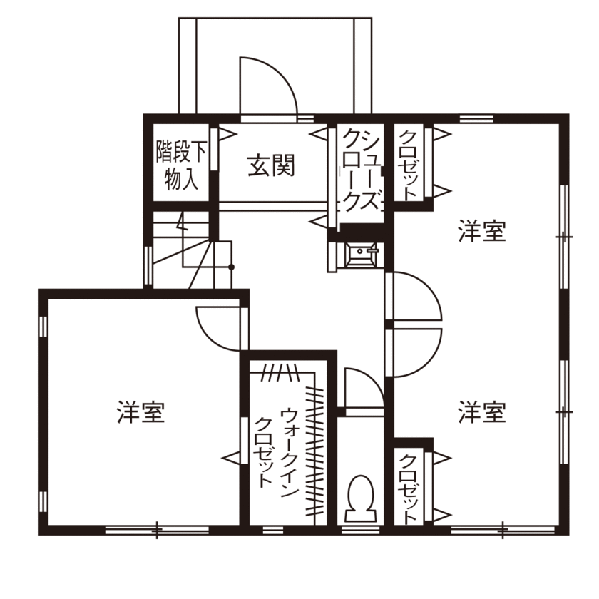 ビクトリーホーム 【2283万円/ロフト/充実収納/間取り図】家事をスムーズにする設計と勾配天井によるのびやかな2階LDKの家の間取り図（2LDK）1階
