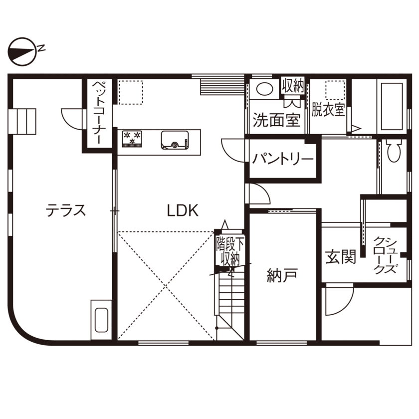 SUUMO】 【2000万円台/店舗併設/吹き抜け/間取り図】開放的な大