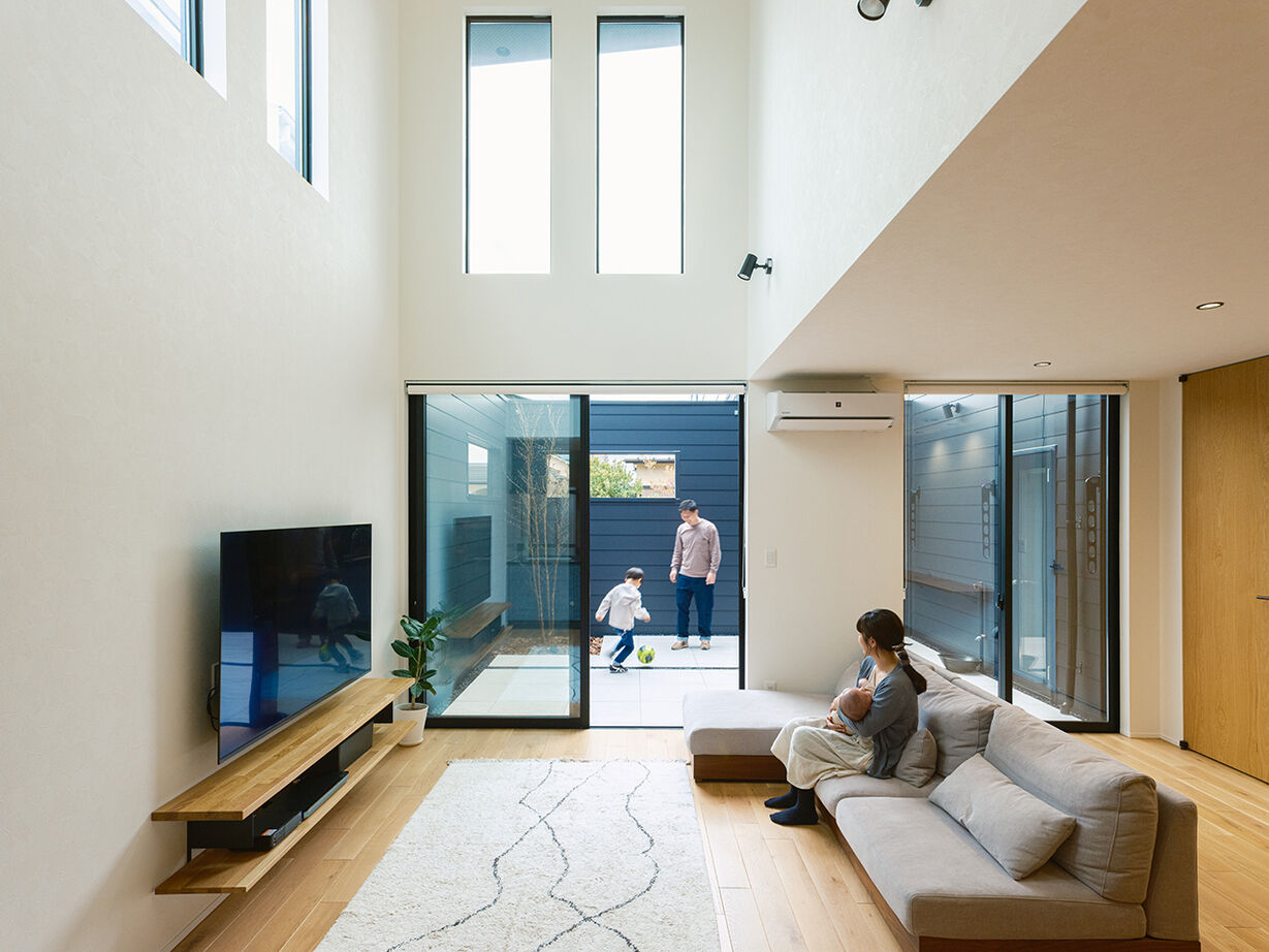 ビクトリーホーム 【3000万円台/吹き抜け/ホテルライク/間取り図】プライベート×ラグジュアリーが実現したライトコートの家の建築実例画像2