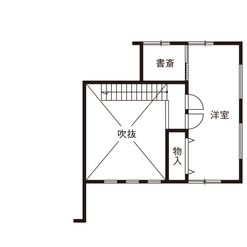 アークホーム　一級建築士事務所 【1000万円台/吹き抜け/間取り図有】標準仕様のスケルトン階段が映えるLDK。家事をラクにするプランも注目の間取り図（2LDK）2階