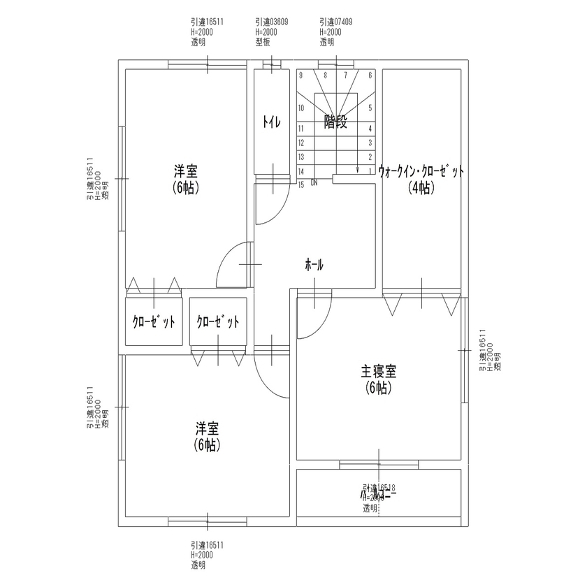 まるるのおうち 【1685万円/30坪/間取り図】収納不足は解消！高気密高断熱で夏は涼しく冬は暖かい家 の間取り図（3LDK）２階