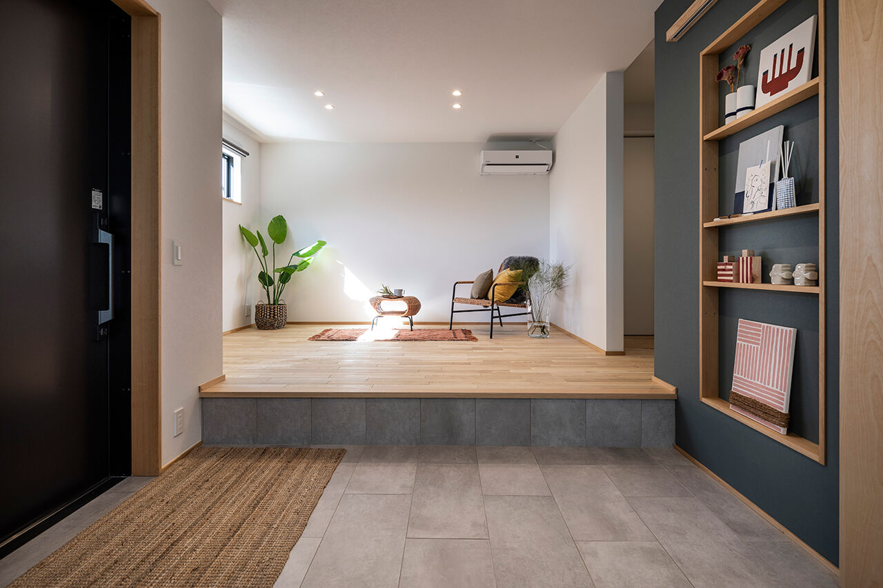 Relax home 【2000万円台/コンパクト/20坪台/間取り図】気分は高原リゾート。外の空気と緑に癒されるテラスのある家の建築実例画像5