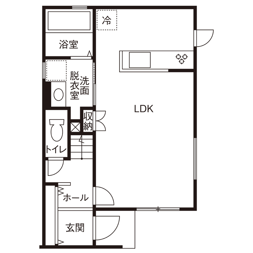 ａｒｄ（アルデ） シンプルモダンな中に落ち着きの感じられるデザイン。収納たっぷりな家ですっきり暮らすの間取り図（3LDK）1階
